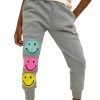 Lola + The Boys New Arrivals 3 Emoji Joggers Gray