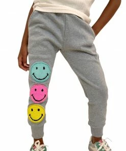 Lola + The Boys New Arrivals 3 Emoji Joggers Gray