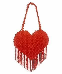 Lola + The Boys Beaded Fringe Love Purse