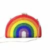 Lola + The Boys Crystal Encrusted Rainbow Clutch