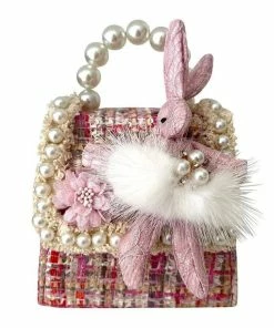 Lola + The Boys Girls Mini Basket Bunny Lace Purse