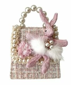 Lola + The Boys Girls Mini Basket Bunny Lace Purse