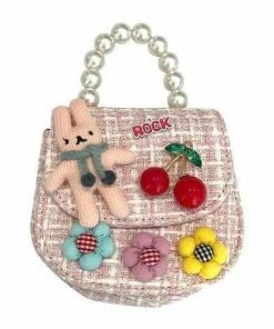 Lola + The Boys Mini Tweed Cherry Rock Purse