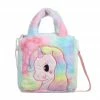 Lola + The Boys Tie Dye Pastel Unicorn Fuzzy Purse