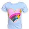 Lola + The Boys Baby Blue Rainbow Heart T-Shirt