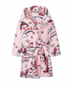 Lola + The Boys Girls Pinky Unicorn Bath Robe