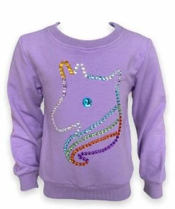 Lola + The Boys Beaded Gems Unicorn Sweatshirt New Arrivals