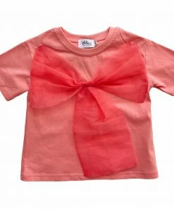 Buy 🥰 Lola + The Boys Big Bow T-Shirt New Arrivals ⭐ 7 Lola + The Boys Big Bow T-Shirt New Arrivals