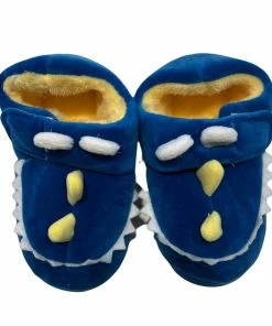 Lola + The Boys Blue Alligator Slippers