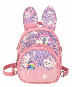 Lola + The Boys Girls Bunny Charm Backpack