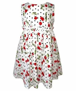 Lola + The Boys Girls Cherry Polka Dot Dress