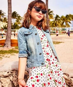 Lola + The Boys Girls Cherry Polka Dot Dress