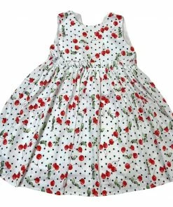 Lola + The Boys Girls Cherry Polka Dot Dress