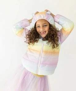Lola + The Boys Ombre Puffer Lightweight Jacket