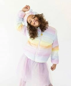 Lola + The Boys Ombre Puffer Lightweight Jacket