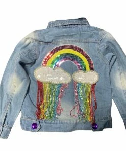 Lola + The Boys Crystal Rain Denim Jacket New Arrivals