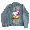 Lola + The Boys Original Unicorn Sequin Rainbow Denim