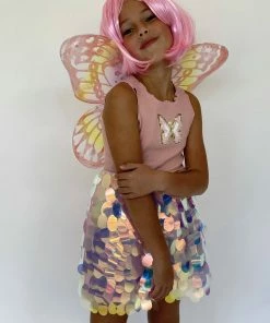 Lola & The Boys Butterfly Paillette Dress
