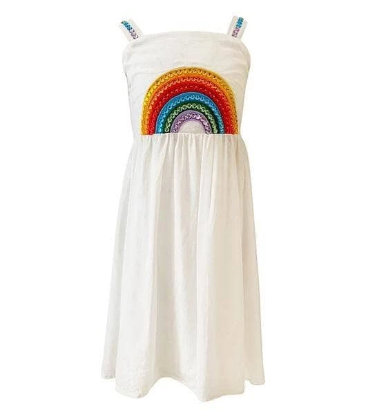Discount ๐ Lola + The Boys ๐ง Girls Crystal Rainbow Sun ๐ Dress ๐ 5 Lola + The Boys Girls Crystal Rainbow Sun Dress