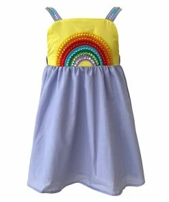 Discount ๐ Lola + The Boys ๐ง Girls Crystal Rainbow Sun ๐ Dress ๐ 12 Lola + The Boys Girls Crystal Rainbow Sun Dress