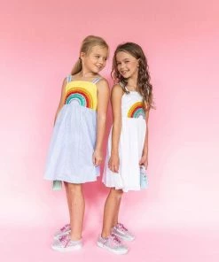 Discount ๐ Lola + The Boys ๐ง Girls Crystal Rainbow Sun ๐ Dress ๐ 18 Lola + The Boys Girls Crystal Rainbow Sun Dress