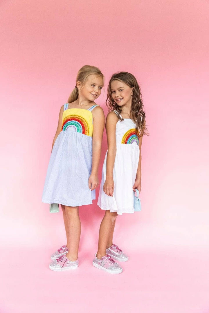 Discount ๐ Lola + The Boys ๐ง Girls Crystal Rainbow Sun ๐ Dress ๐ 10 Lola + The Boys Girls Crystal Rainbow Sun Dress