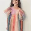Lola + The Boys Sunset Rainbow Tulle Dress Girls