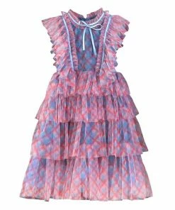 Lola + The Boys New Arrivals Pretty In Plaid Tulle Dress