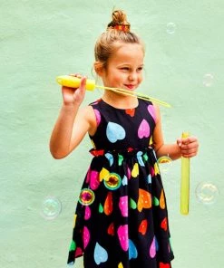 Lola + The Boys Rainbow Heart Dress