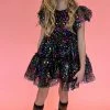 Lola + The Boys Shining Rainbow Star Tulle Dress
