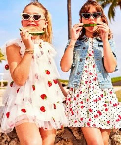 Lola + The Boys Strawberry Tulle Dress