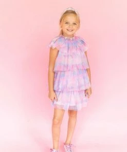 Lola + The Boys Water Color Tulle Dress