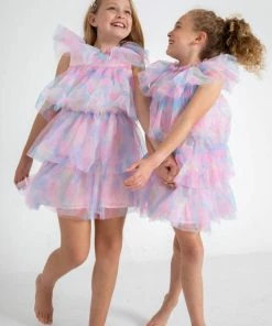 Lola + The Boys Water Color Tulle Dress