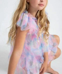 Lola + The Boys Water Color Tulle Dress