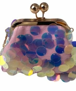 Lola + The Boys Fancy Paillette Pink Clutch New Arrivals
