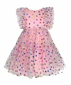 Best reviews of 👏 Lola + The Boys Foil Rainbow Hearts Tulle 👗 Dress 😉 5 Lola + The Boys Foil Rainbow Hearts Tulle Dress