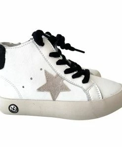 Lola + The Boys Girls Black Happy High-Top Sneaker