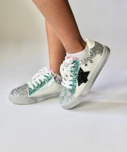 Lola & The Boys Star Girl Glitter Sneakers Girls
