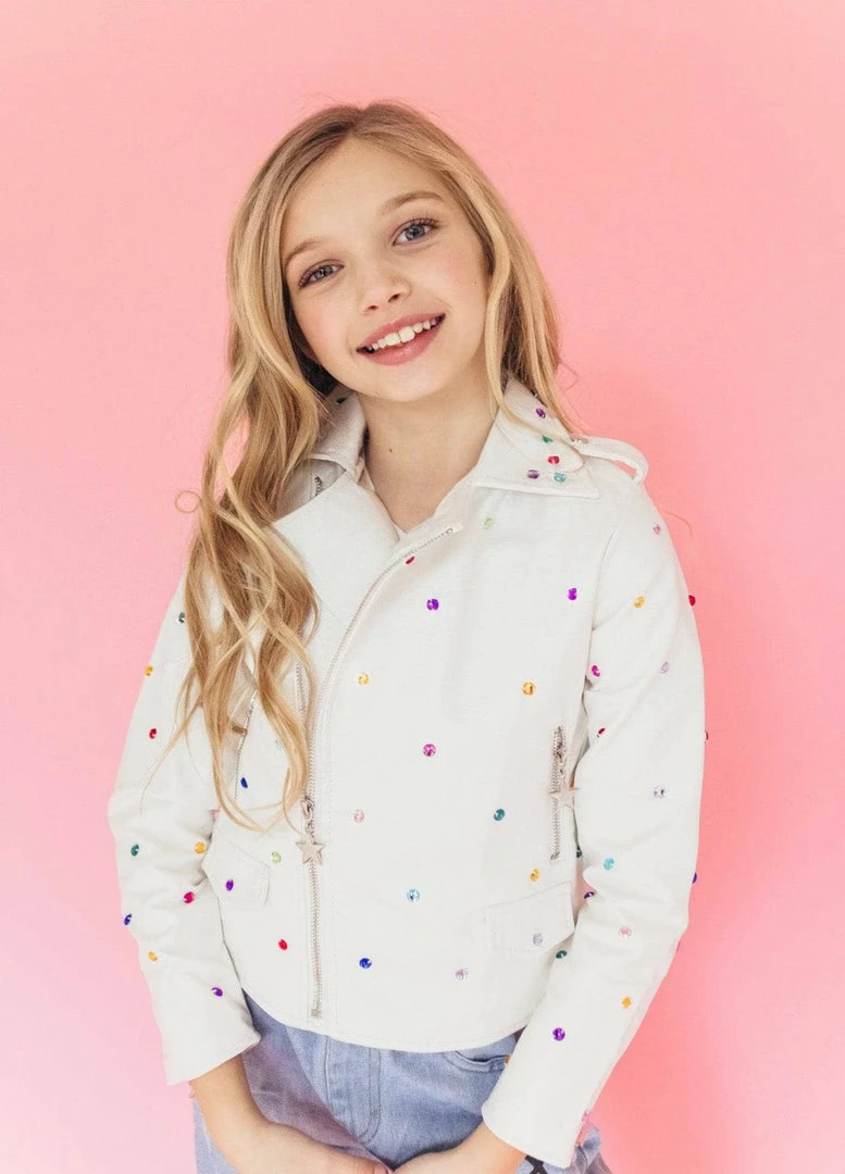 Wholesale โค๏ธ Lola + The Boys Gem Vegan Moto Jacket ๐ง Girls ๐ 3 Lola + The Boys Gem Vegan Moto Jacket Girls