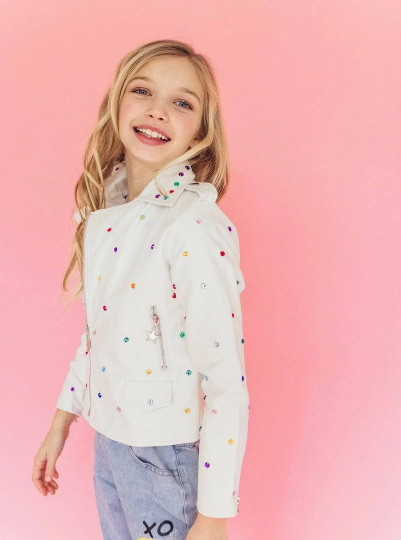 Wholesale โค๏ธ Lola + The Boys Gem Vegan Moto Jacket ๐ง Girls ๐ 6 Lola + The Boys Gem Vegan Moto Jacket Girls