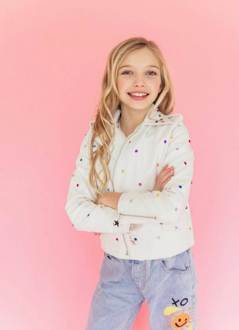 Wholesale โค๏ธ Lola + The Boys Gem Vegan Moto Jacket ๐ง Girls ๐ 5 Lola + The Boys Gem Vegan Moto Jacket Girls