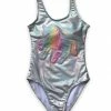 Lola + The Boys New Arrivals Hologram Unicorn Metallic Swimsuit