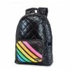 Lola + The Boys Glossy Black Rainbow Backpack