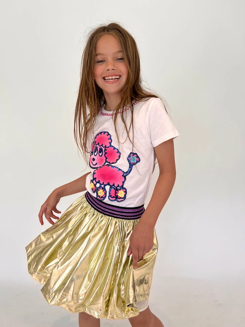 Outlet ๐ Lola + The Boys Goldie Foil ๐ Skirt โ๏ธ 4 Lola + The Boys Goldie Foil Skirt