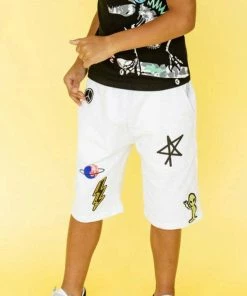 Lola + The Boys Graffiti Patch Shorts