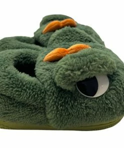 Lola + The Boys New Arrivals Green Dino Slippers
