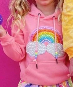 Top 10 ✔️ Lola + The Boys Happy Rainbow 🍬 Candy Hoodie 👧 Girls 👏 14 Lola + The Boys Happy Rainbow Candy Hoodie Girls