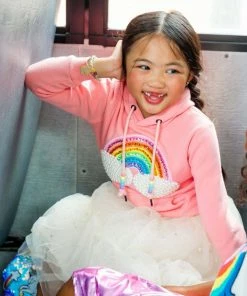 Top 10 ✔️ Lola + The Boys Happy Rainbow 🍬 Candy Hoodie 👧 Girls 👏 11 Lola + The Boys Happy Rainbow Candy Hoodie Girls