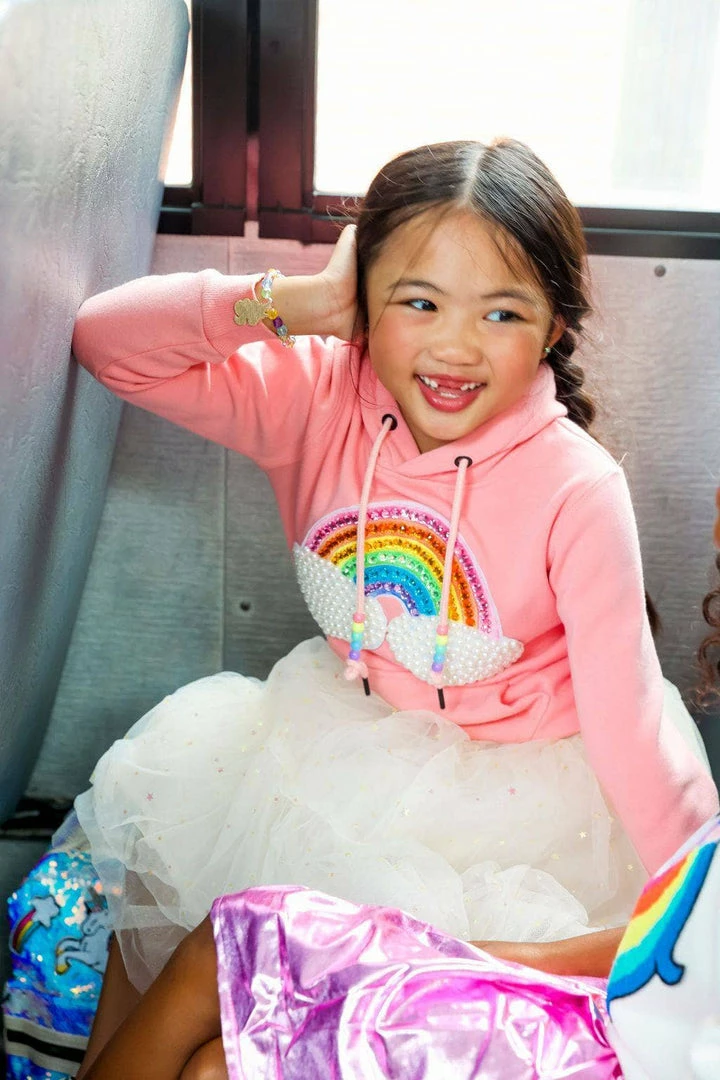 Top 10 ✔️ Lola + The Boys Happy Rainbow 🍬 Candy Hoodie 👧 Girls 👏 5 Lola + The Boys Happy Rainbow Candy Hoodie Girls