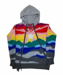 Lola + The Boys Shooting Star Rainbow Sweater